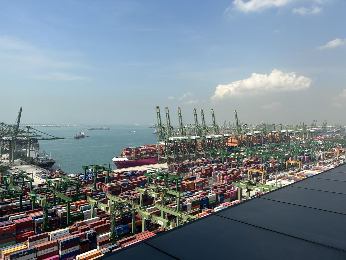 The Port of Singapore is one of the largest in the world.